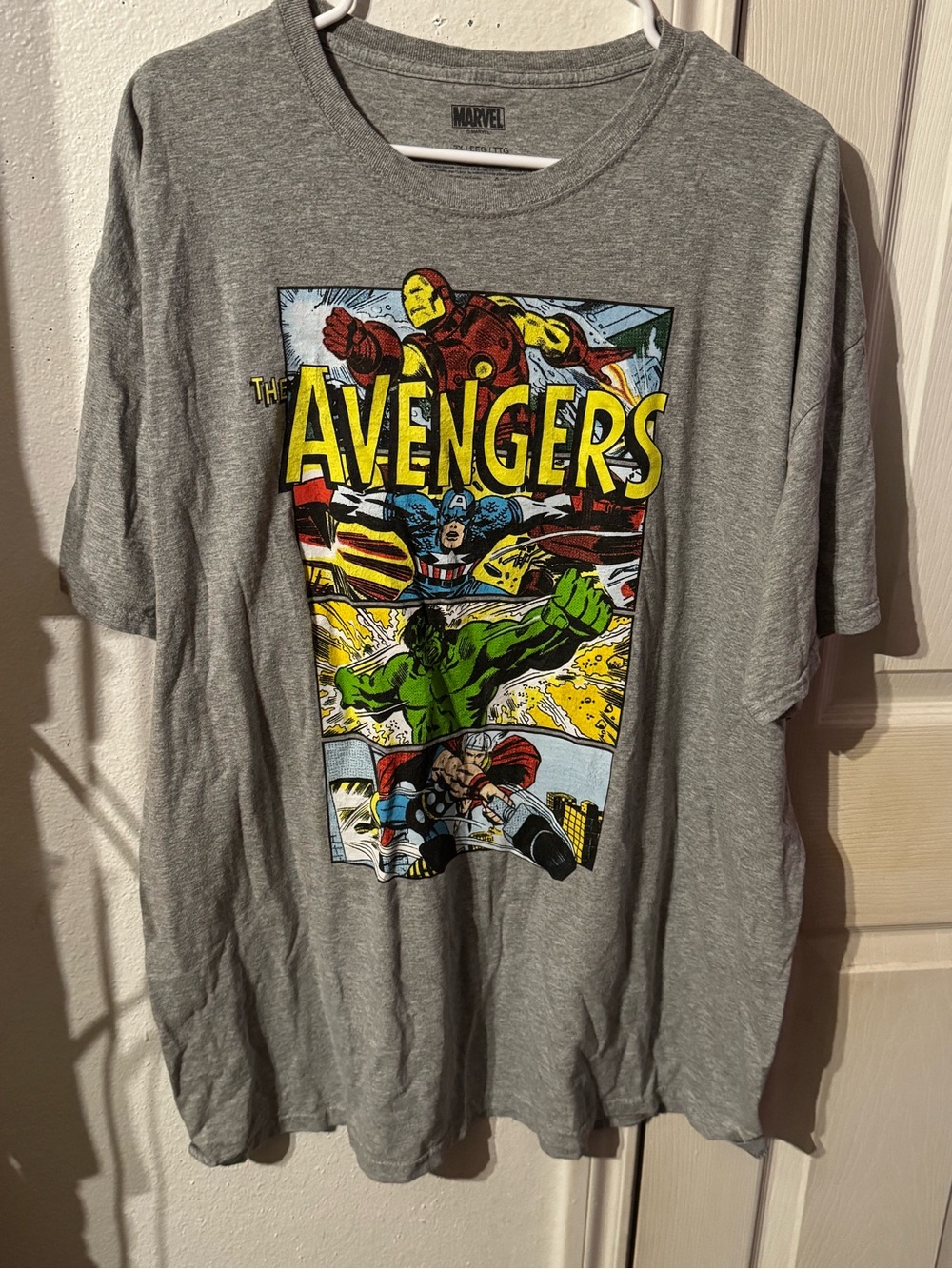 Marvel Grey Crewneck Logo Tee Size 2X